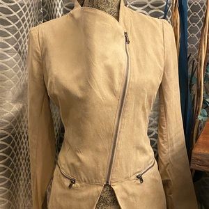 DKNY suede blazer top